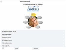 Tablet Screenshot of anhalt-bitterfeld.abacus-nachhilfe.de